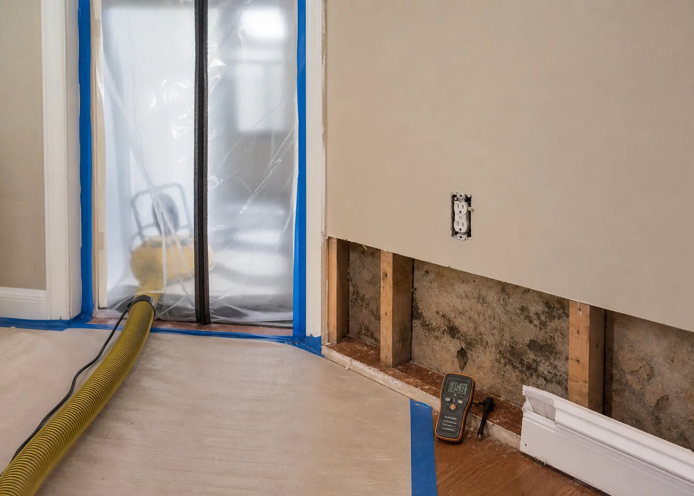 Careful mold remediation craftsmanship detail